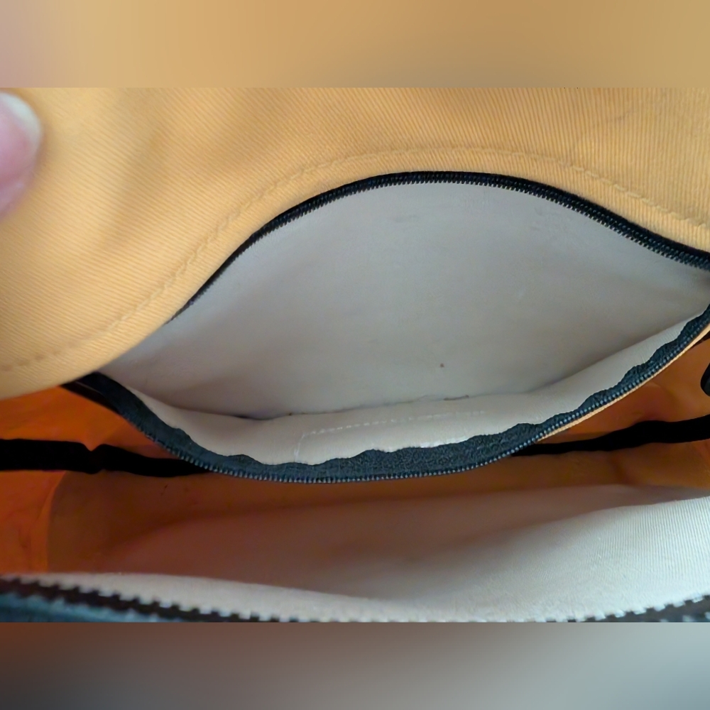 Coach Hampton Canvas and Leather Vintage Tote Bag With Yellow Interior - Picture 9 of 14